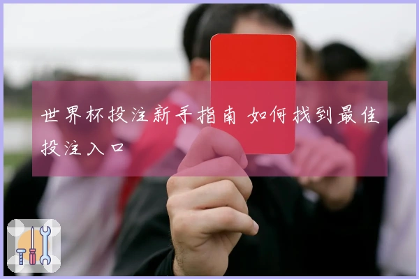 世界杯投注新手指南 如何找到最佳投注入口
